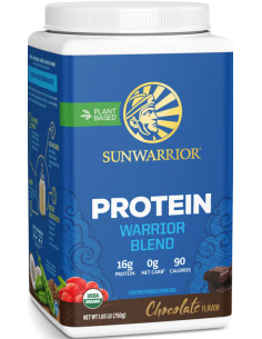 Sunwarrior Protein Warrior Blend 750 g csoki