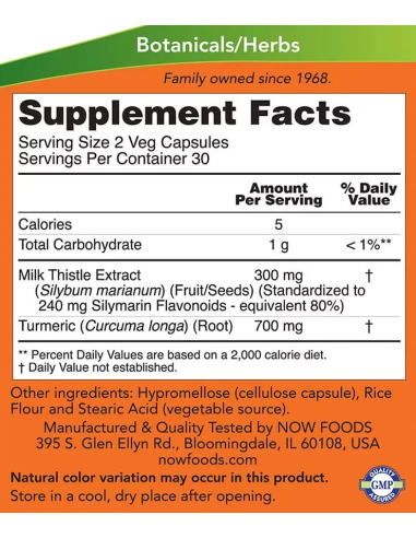 NOW Milk Thistle Extract 150 mg 60 kapszula