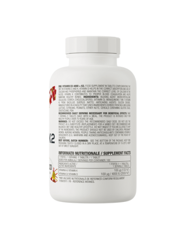 OstroVit Vitamin D3 4000 + K2 100 tabletta