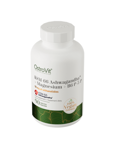 OstroVit KSM-66 Ashwagandha + Magnesium + B6 P-5-P 90 kapszula
