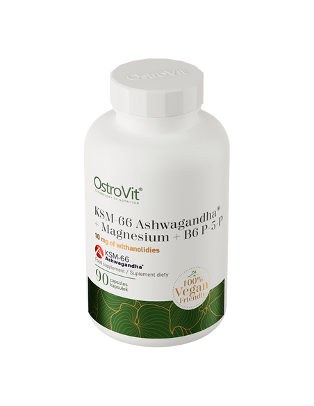 OstroVit KSM-66 Ashwagandha + Magnesium + B6 P-5-P 90 kapszula