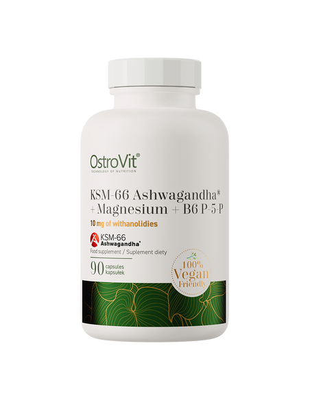 OstroVit KSM-66 Ashwagandha + Magnesium + B6 P-5-P 90 kapszula