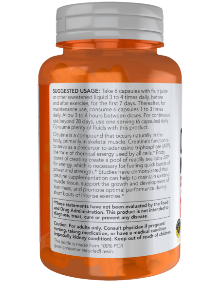 NOW Creatine Monohydrate 750 mg 240 kapszula