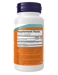 NOW Magnesium Glycinate with BioPerine 60 2