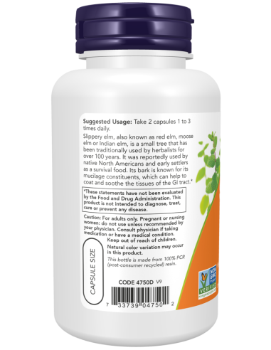 NOW Slippery Elm 400 mg