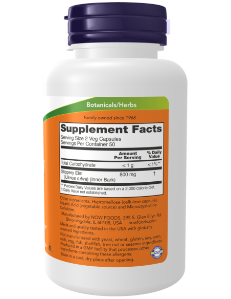 NOW Slippery Elm 400 mg