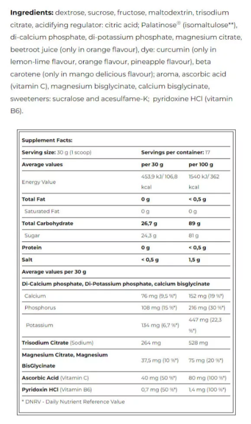 Amix Iso-Lyte SPORT Isotonic Professional Drink 510g