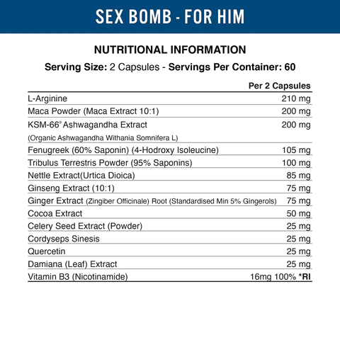 Applied Nutrition SEX Bomb for Him 120