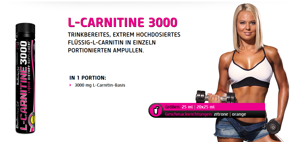 BioTechUSA L-Carnitine 3000 mg 25 ml