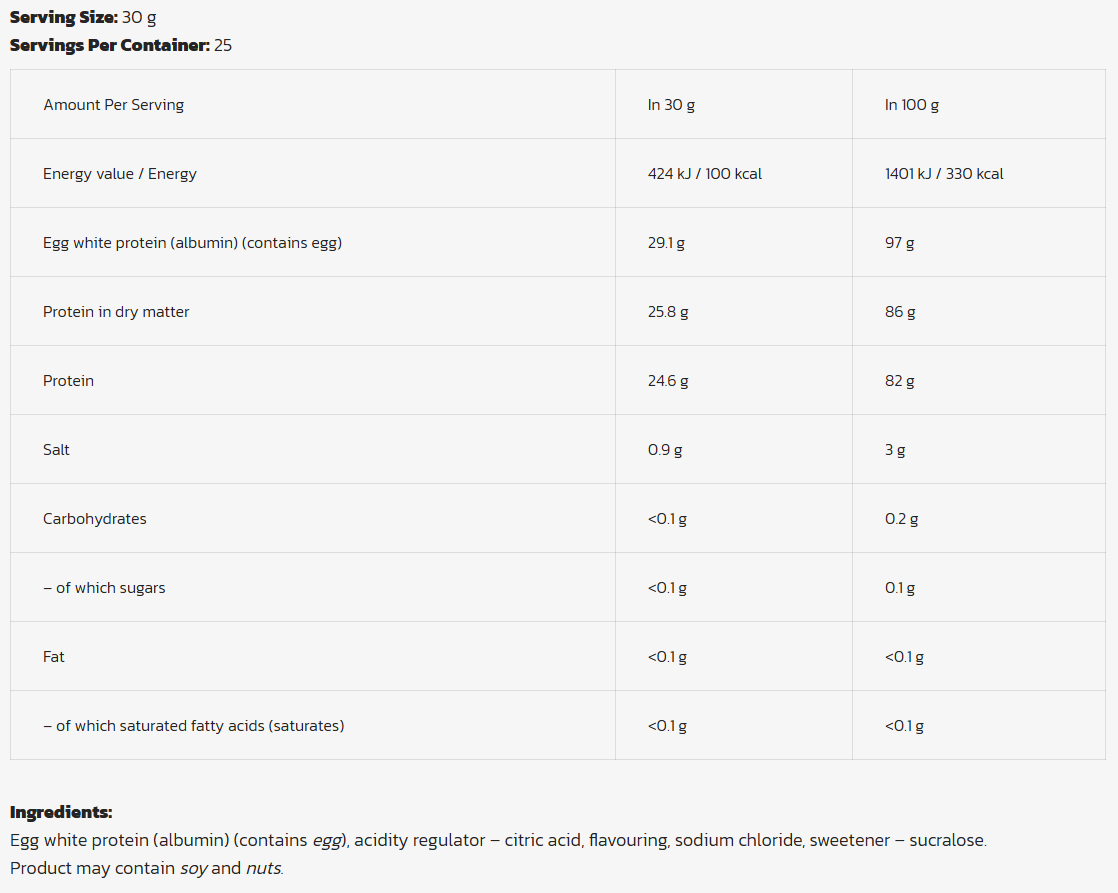 Hiro.Lab Supplements Egg Protein 750 g