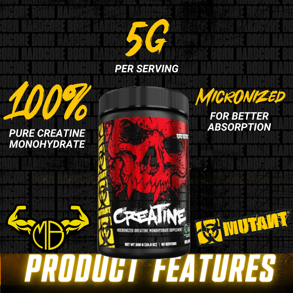 Mutant Pure Creatine Monohydrate 300 g