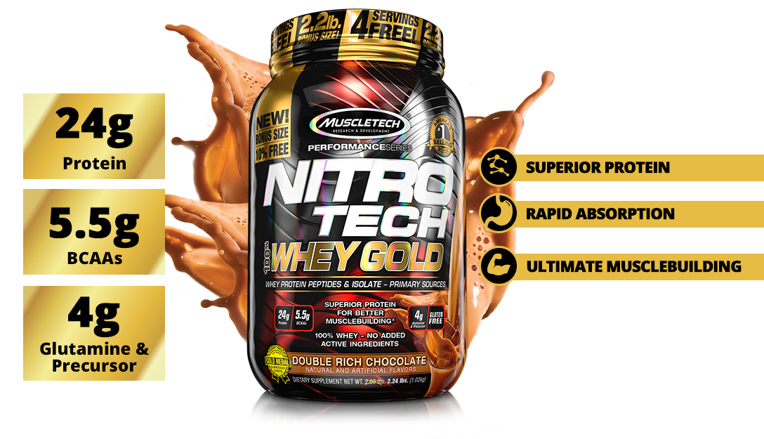MuscleTech NitroTech 100% Whey Gold 2720 g