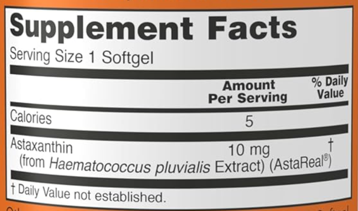NOW Astaxanthin 10 mg