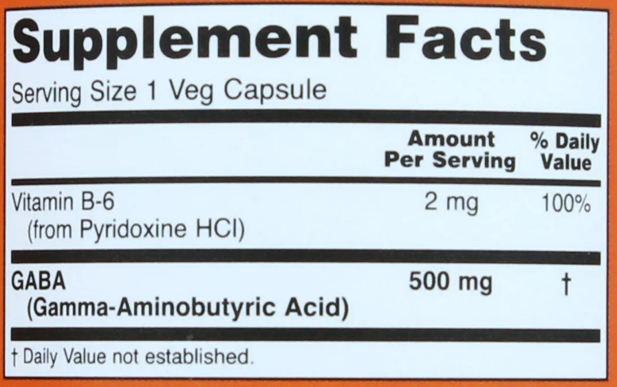 NOW GABA 500 mg 100 kapszula