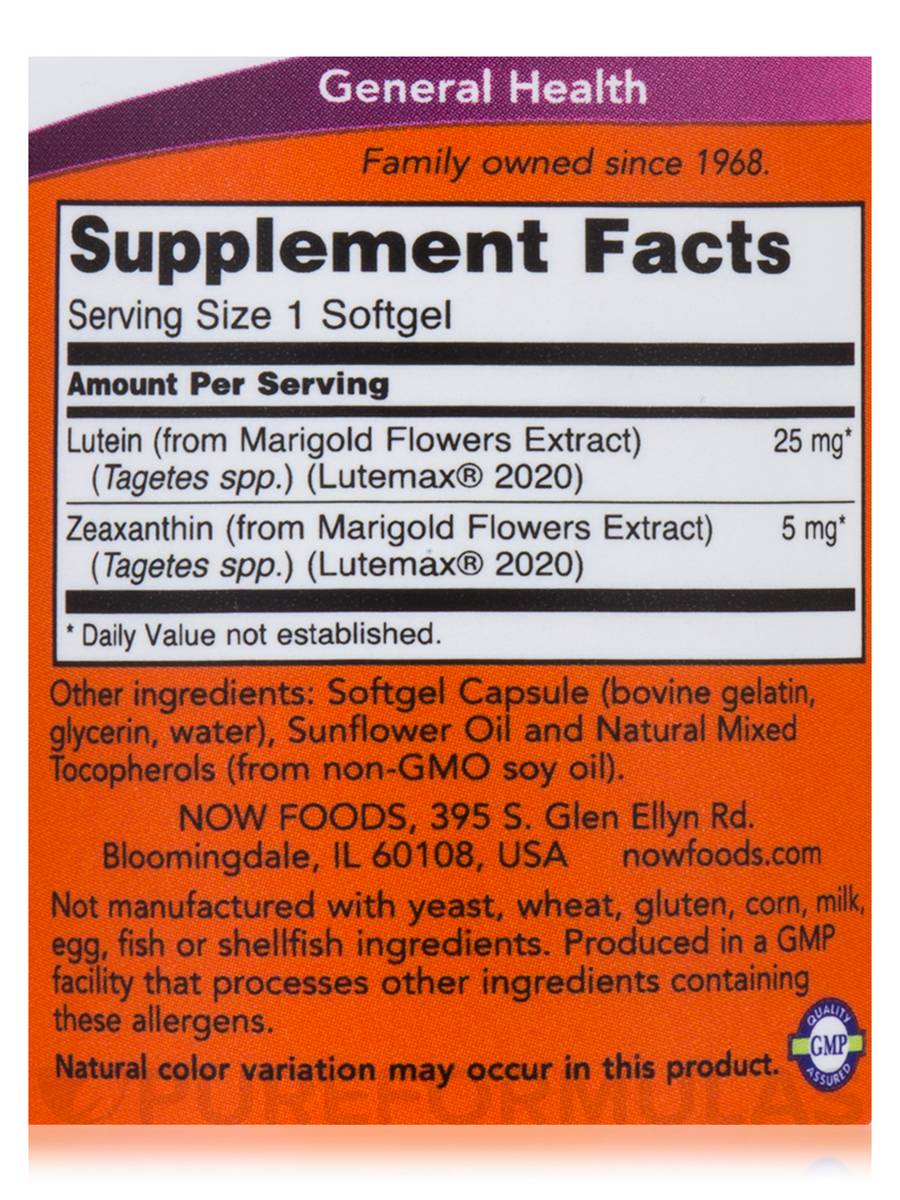 NOW Lutein & Zeaxanthin 60