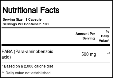 NOW PABA 500 mg