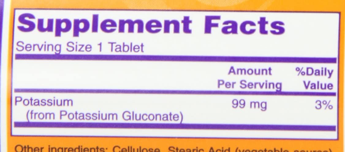 NOW Potassium Gluconate 99 mg