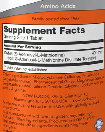 NOW SAMe 400 mg 30 tabletta