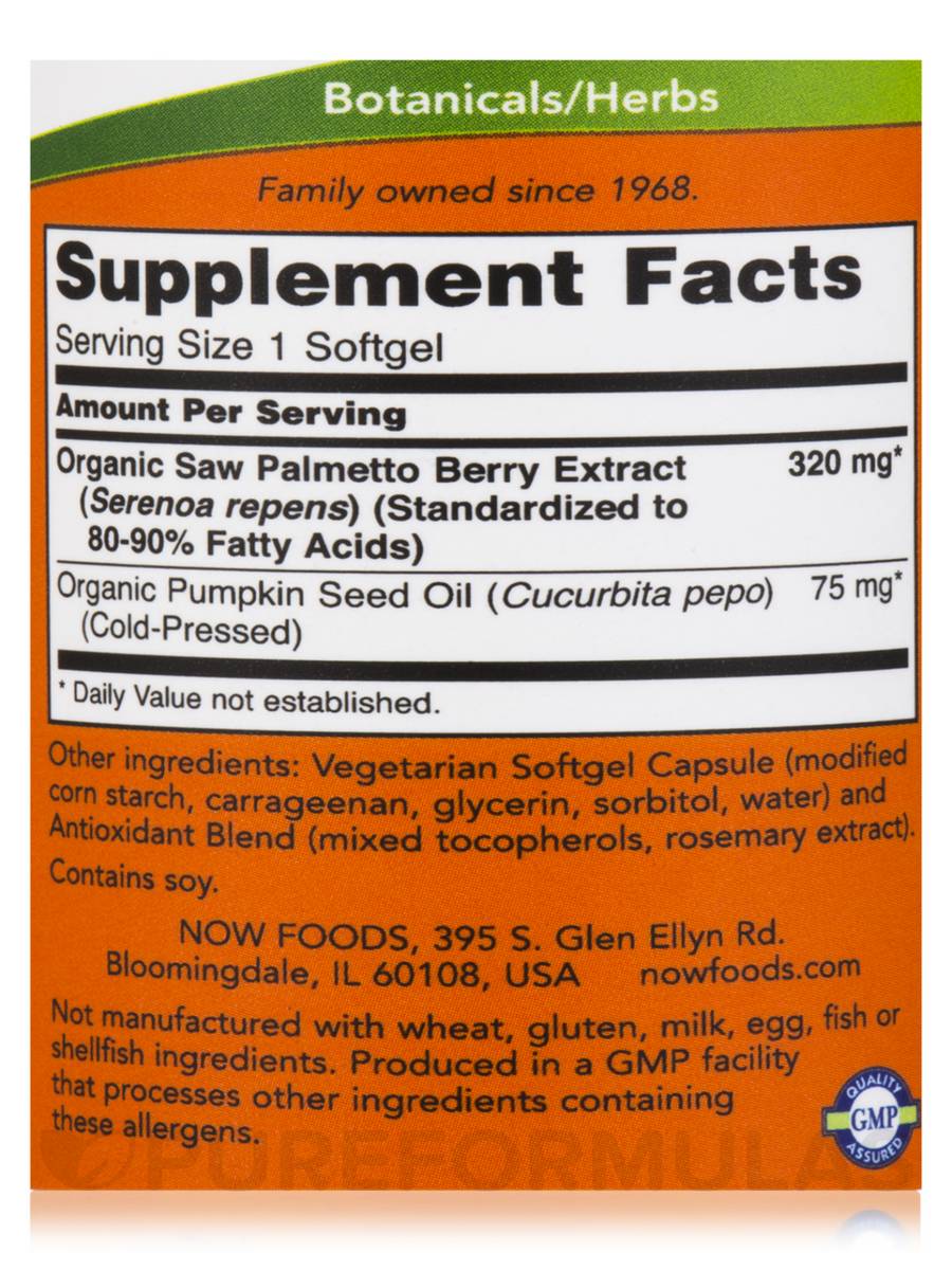 NOW Saw Palmetto Extract 320 mg
