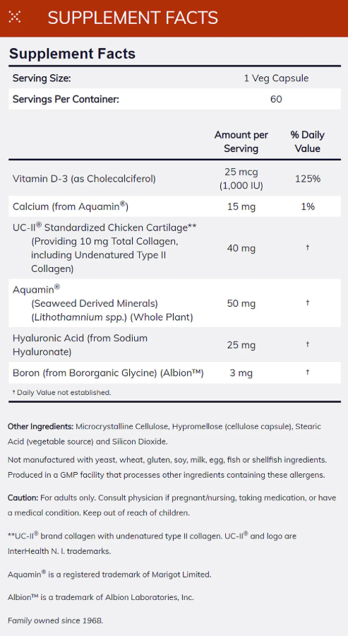 NOW UC-II Advanced Joint Relief 60 facts