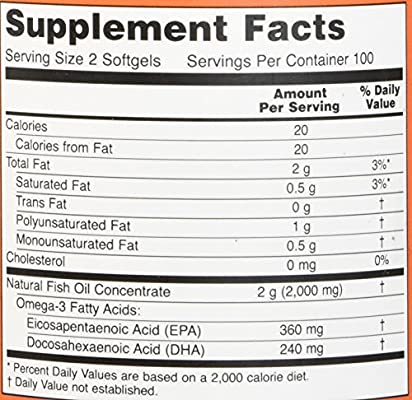 Now foods Omega-3 supplement facts