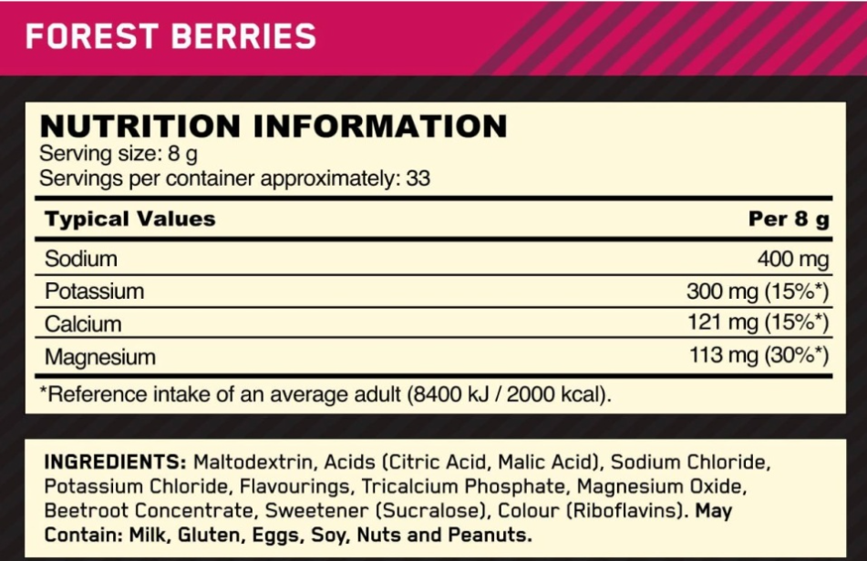 Optimum Nutrition Electrolyte Powder 264 g