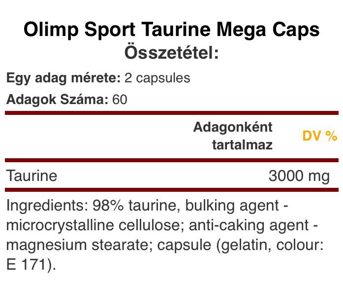 Olimp Nutrition Taurin Mega Caps 1500mg