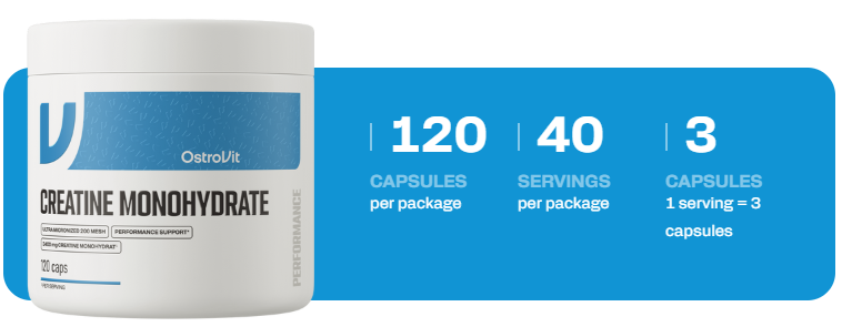 OstroVit Creatine Monohydrate 3000 mg 120 tabletta banner