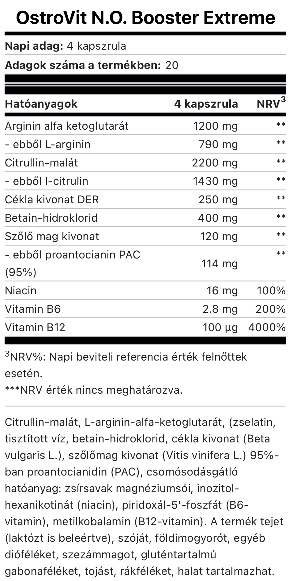 OstroVit GH Booster Extreme