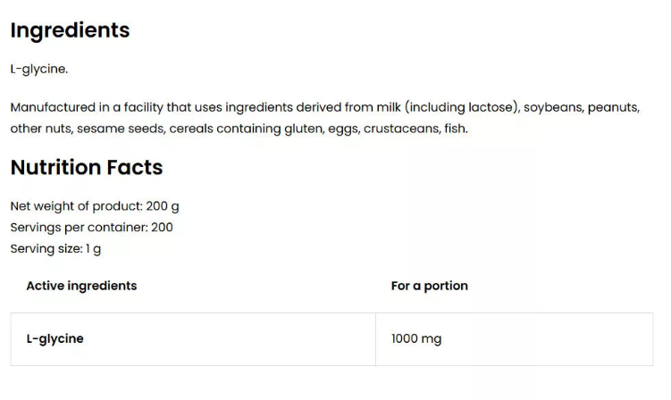 OstroVit Glycine 200 g
