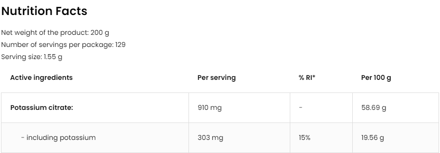 OstroVit Potassium Citrate