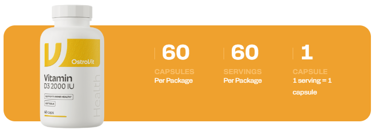 OstroVit Vitamin D3 2000 IU 60 kapszula banner