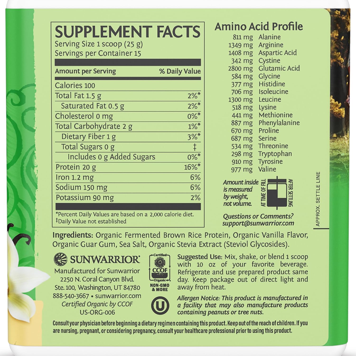 Sunwarrior Protein Classic összetétele új